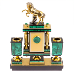 Настольный письменный набор из малахита с декором в виде лошади Leader Organizer варинант исполнения - 4 | Loft Concept в Саратове