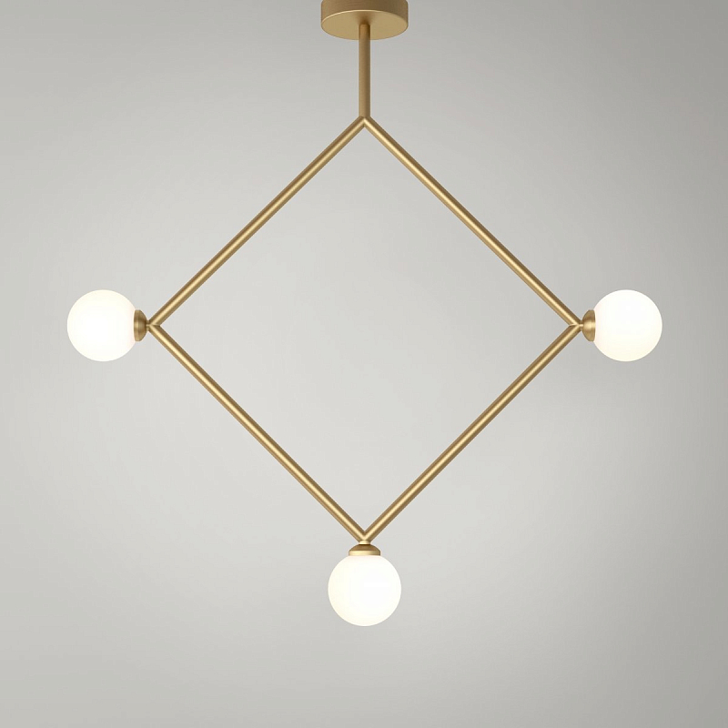 Люстра Areti Rhombus Pendant Золотой Белый Люстра Areti Rhombus Pendant Золотой Белый в Саратове | Loft Concept