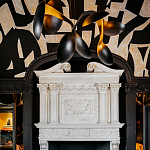 Обои ручная роспись в стиле Арт-деко Symphony Original colourway on Flint silk dupion варинант исполнения - 5 | Loft Concept в Саратове