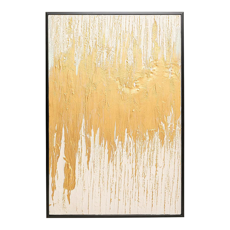 Картина Gold Abstract Глянцевое золото Бежевый в Саратове | Loft Concept 