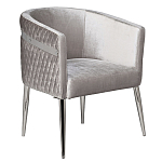 Стул серый велюровый со стеганной спинкой Focus on Convenience варинант исполнения - 1 | Loft Concept в Саратове