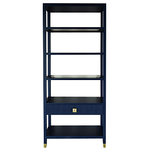 Стеллаж Elsa Dreams Blue со стеклянными полками и ящиком