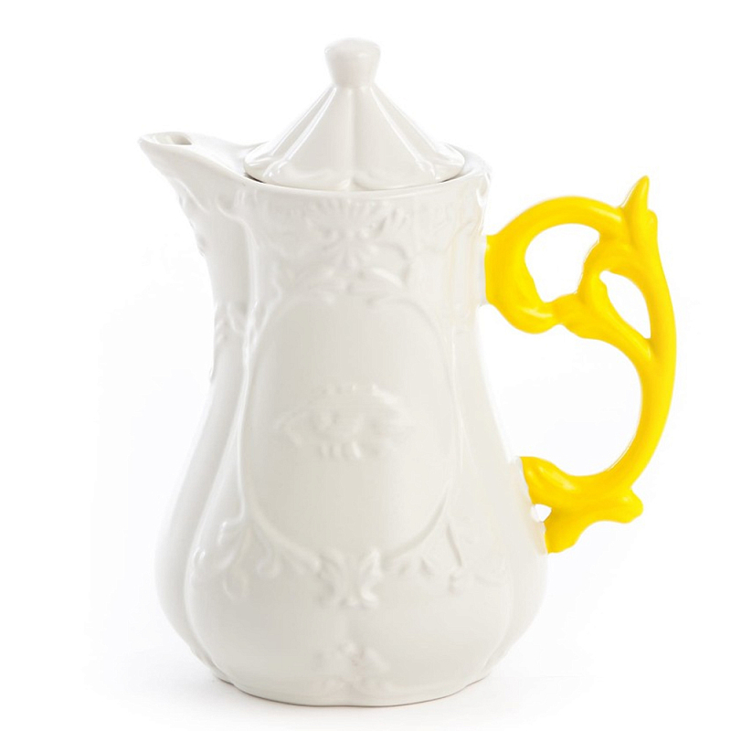 Заварочный чайник Seletti I-Teapot Yellow Белый Желтый в Саратове | Loft Concept 