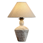 Настольная лампа с керамическим фактурным основанием и тканевым абажуром Eastern Tale варинант исполнения - 1 | Loft Concept в Саратове