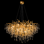 Люстра подвесная с прозрачными стеклянными подвесками в форме капель Диаметр 100 см Droplet Chandelier варинант исполнения - 5 | Loft Concept в Саратове