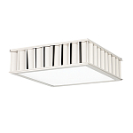 Потолочный светильник квадратный с гофрированным серебрянным абажуром Millennium варинант исполнения - 1 | Loft Concept в Саратове