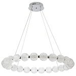Светодиодная кольцевая люстра с круглыми плафонами Crystal Globule Chandelier Chrome варинант исполнения - 4 | Loft Concept в Саратове