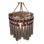 Люстра круглая плетеная с кисточками Walnut Chandelier Tassels Boho Style варинант исполнения - 2 | Loft Concept в Саратове