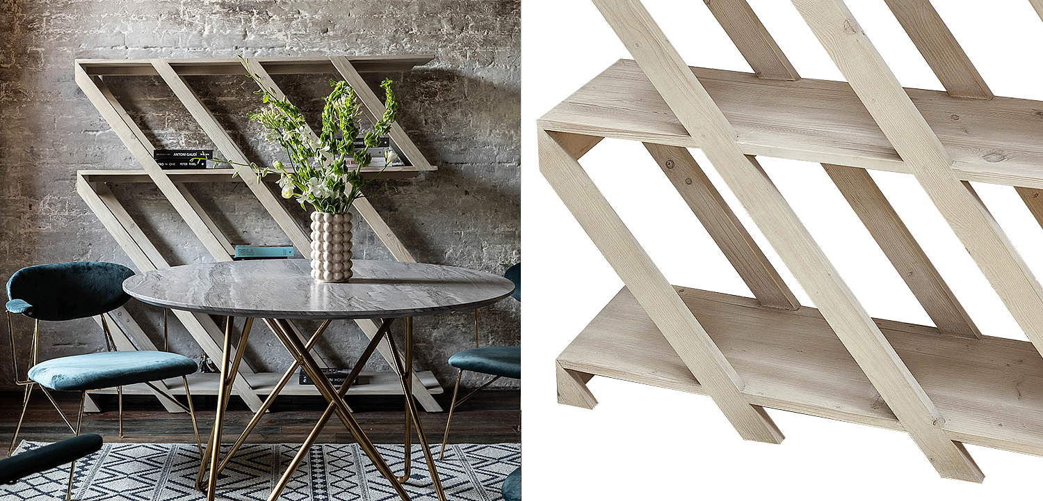 Стеллаж Diagonal Loft Wood Rack Стеллаж Diagonal Loft Wood Rack - Loft-Concept в Саратове