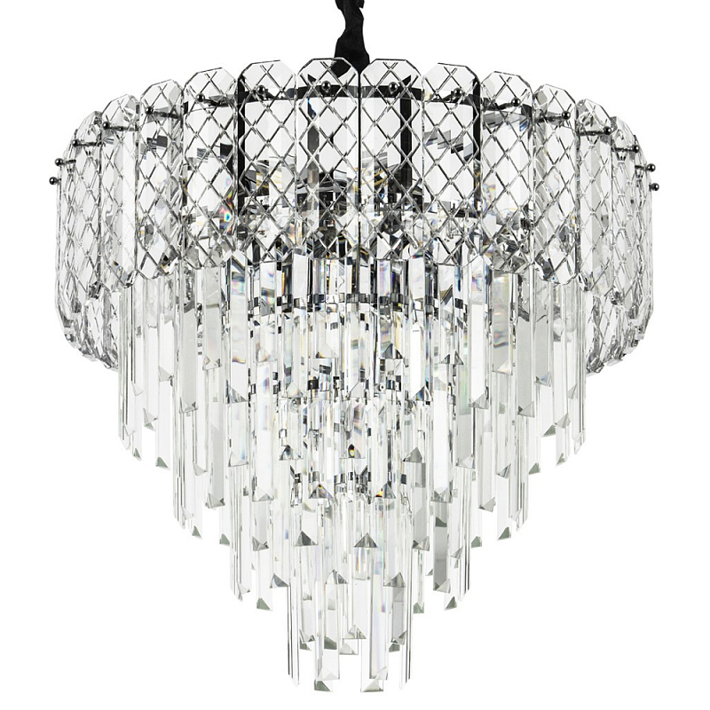 Хрустальная люстра Harmonica Crystal Chrome Chandelier 10 Хром Прозрачное Стекло Хрустальная люстра Harmonica Crystal Chrome Chandelier 10 Хром Прозрачное Стекло в Саратове | Loft Concept