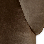 Барный стул со спинкой на 4-х деревянных ножках Коричневый Велюр Vendramin Chair  варинант исполнения - 4 | Loft Concept в Саратове