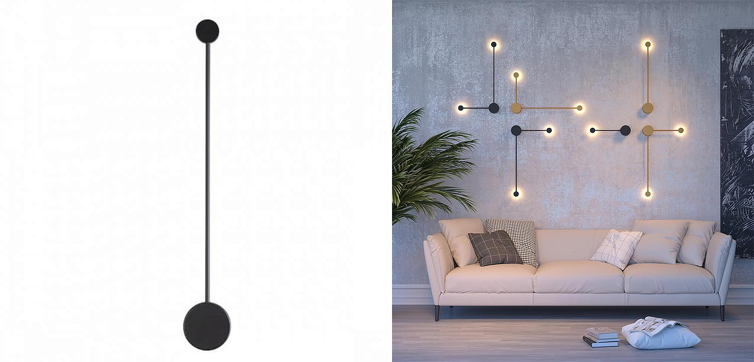 Бра Pin Wall Light Black 70 Бра Pin Wall Light Black 70 - Loft-Concept в Саратове