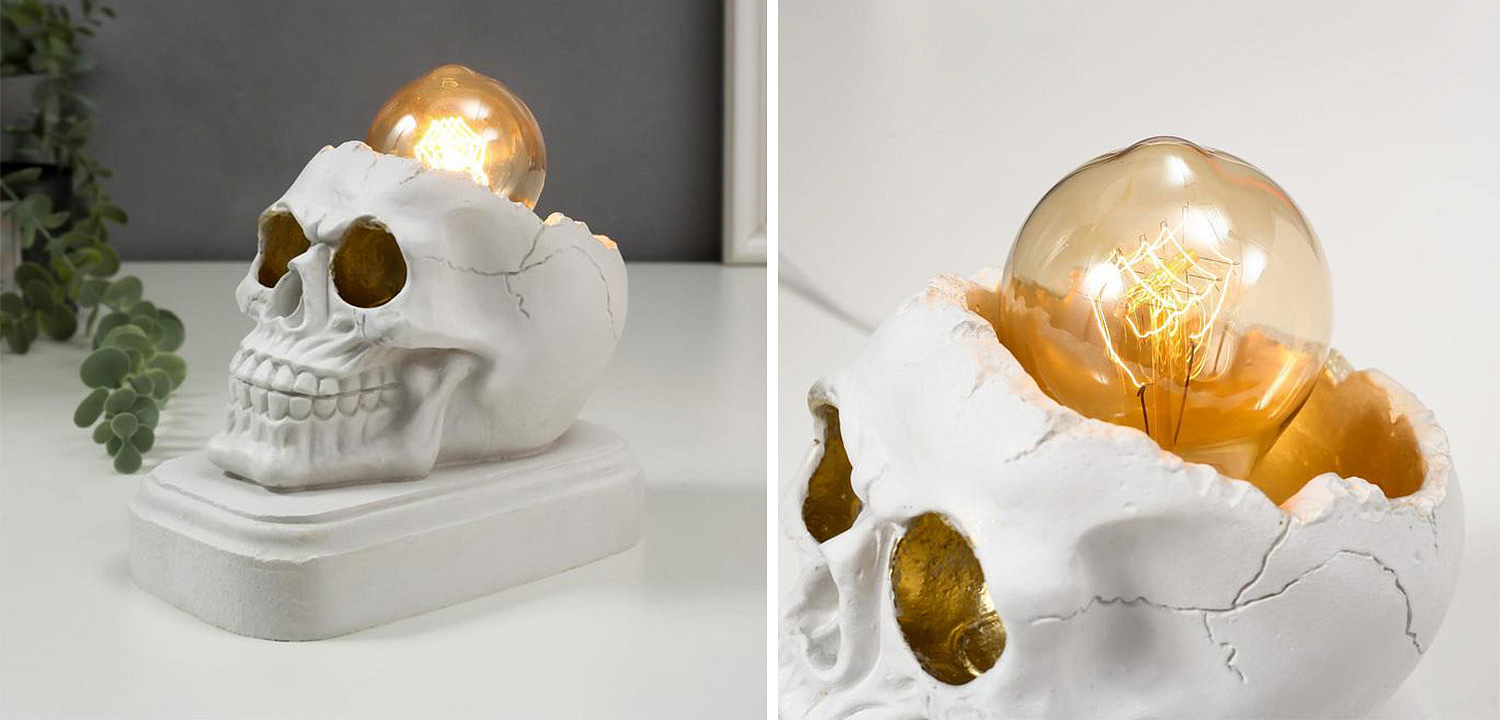 Настольная лампа White Skull Table Lamp Настольная лампа White Skull Table Lamp - Loft-Concept в Саратове