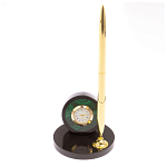 Часы настольные с ручкой из натурального камня Stone Clock варинант исполнения - 8 | Loft Concept в Саратове