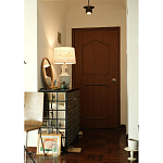 Настольная лампа с принтом на белом тканевом абажуре Roof Garden Lamp варинант исполнения - 8 | Loft Concept в Саратове