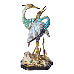 Статуэтка в виде двух птиц из фарфора с бронзовыми элементами Bird of the Garden of Eden варинант исполнения - 2 | Loft Concept в Саратове