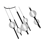 Люстра светодиодная с 6-ю сферическими стеклянными плафонами Splatter варинант исполнения - 4 | Loft Concept в Саратове