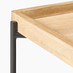 Журнальный стол с прямоугольной деревянной столешницей Urban Style Space варинант исполнения - 2 | Loft Concept в Саратове