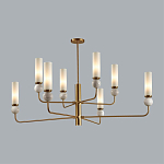 Люстра на штанге с 8-ю цилиндрическими матовыми плафонами и шарами из камня Orb Essence варинант исполнения - 2 | Loft Concept в Саратове