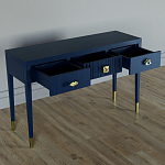 Дизайнерский Письменный стол Elsa Dreams Blue с тремя ящиками варинант исполнения - 4 | Loft Concept в Саратове