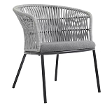 Кресло с декоративным плетением на спинке и подлокотниках Armchair Weaving варинант исполнения - 2 | Loft Concept в Саратове