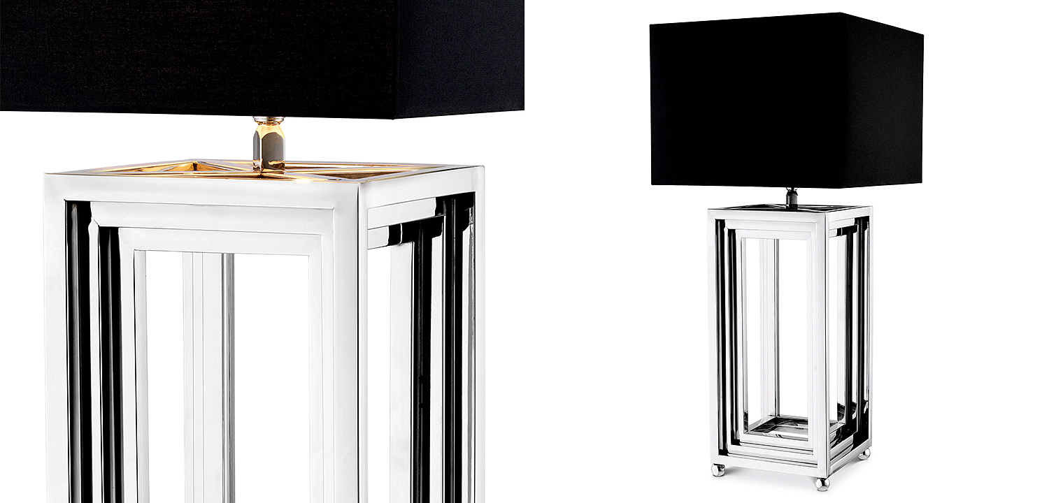 Настольная лампа Eichholtz Table Lamp Menaggio Nickel Настольная лампа Eichholtz Table Lamp Menaggio Nickel - Loft-Concept в Саратове