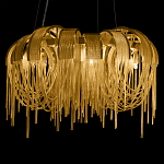 Люстра подвесная круглая с изогнутыми металлическими дугами и ниспадающими цепочками 65 см Atlantis Chain варинант исполнения - 6 | Loft Concept в Саратове