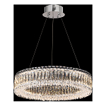 Люстра подвесная круглая из прозрачного хрусталя с корпусом из металла цвета хром Selfsufficient варинант исполнения - 3 | Loft Concept в Саратове