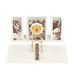 Настольный письменный набор из мрамора и креноида с гербом России Marble Accessory варинант исполнения - 1 | Loft Concept в Саратове