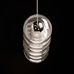 Люстра линейная с 6-ю прозрачными стеклянными плафонами округлой формы HANDLE GRAPE варинант исполнения - 7 | Loft Concept в Саратове