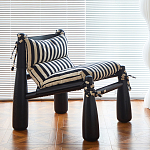 Кресло черно-белое со съемными подушками Celebrity варинант исполнения - 2 | Loft Concept в Саратове