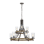 Люстра с цилиндрическим плафонами из толстого волнистого стекла в индустриальном стиле Feiss варинант исполнения - 2 | Loft Concept в Саратове