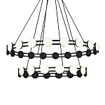 Люстра двухъярусная с круглыми светодиодными источниками света Maxine Light варинант исполнения - 2 | Loft Concept в Саратове