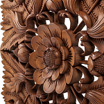 Панно из дерева квадратное Flower Panel With Trees варинант исполнения - 2 | Loft Concept в Саратове