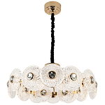 Люстра с декором из круглых рельефных пластин из хрусталя Decorative Glass Discs Chandelier 82 варинант исполнения - 2 | Loft Concept в Саратове