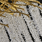 Люстра многоярусная с каркасом из металла и прозрачными подвесками FAIRYTREE Light варинант исполнения - 1 | Loft Concept в Саратове