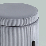 Серо-голубой пуф на черных ножках SANJAY варинант исполнения - 4 | Loft Concept в Саратове