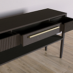 Дизайнерская Консоль с полкой и ящиком Primo Темный орех варинант исполнения - 7 | Loft Concept в Саратове