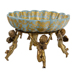 Чаша с орнаментом на бронзовых ножках в виде ангелов Eden Garden варинант исполнения - 2 | Loft Concept в Саратове