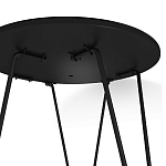 Стол журнальный с круглой столешницей из стекла Gold and Black Marble варинант исполнения - 5 | Loft Concept в Саратове