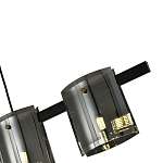 Подвесной светильник светодиодный с 5-ю цилиндрическими плафонами светло-серого цвета из стекла и стали Andrea Сhandelier Grey варинант исполнения - 3 | Loft Concept в Саратове