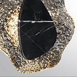 Бра с волнообразным стеклянным плафоном и вставкой из мрамора Liquid Stone варинант исполнения - 16 | Loft Concept в Саратове