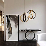 Консоль чёрная с геометрическим основанием Josette варинант исполнения - 2 | Loft Concept в Саратове