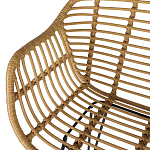 Стул барный с ротанговым плетением Half Bar Chair with Wicker с подлокотниками варинант исполнения - 8 | Loft Concept в Саратове