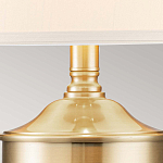 Настольная лампа со тканевым абажуром и прозрачным ребристым стеклянным основанием Quoizel варинант исполнения - 2 | Loft Concept в Саратове