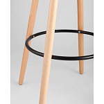 Пластиковый барный стул на ножках из массива бука Eames White варинант исполнения - 4 | Loft Concept в Саратове