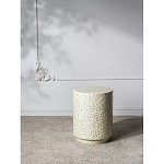 Приставной столик с рисунком из раковин устриц Bone Inlay варинант исполнения - 10 | Loft Concept в Саратове