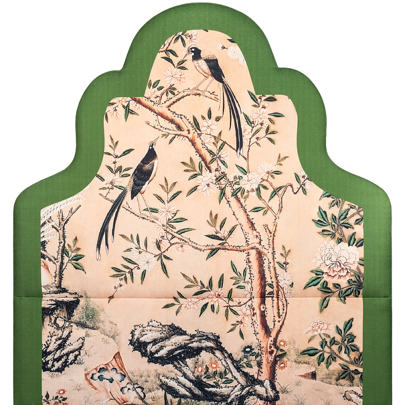 Изголовье для кровати Beige and Green Chinoiserie Зеленый Бежевый в Саратове | Loft Concept 