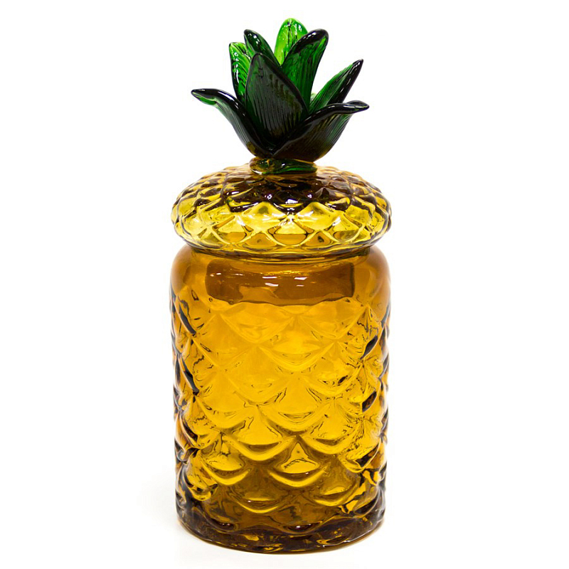 Ваза с крышкой Pineapple Transparent Amber M Янтарь (Amber) Зеленый Ваза с крышкой Pineapple Transparent Amber M Янтарь (Amber) Зеленый в Саратове | Loft Concept