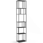 Высокий стеллаж из металла Menzie High Metal Rack Black варинант исполнения - 1 | Loft Concept в Саратове